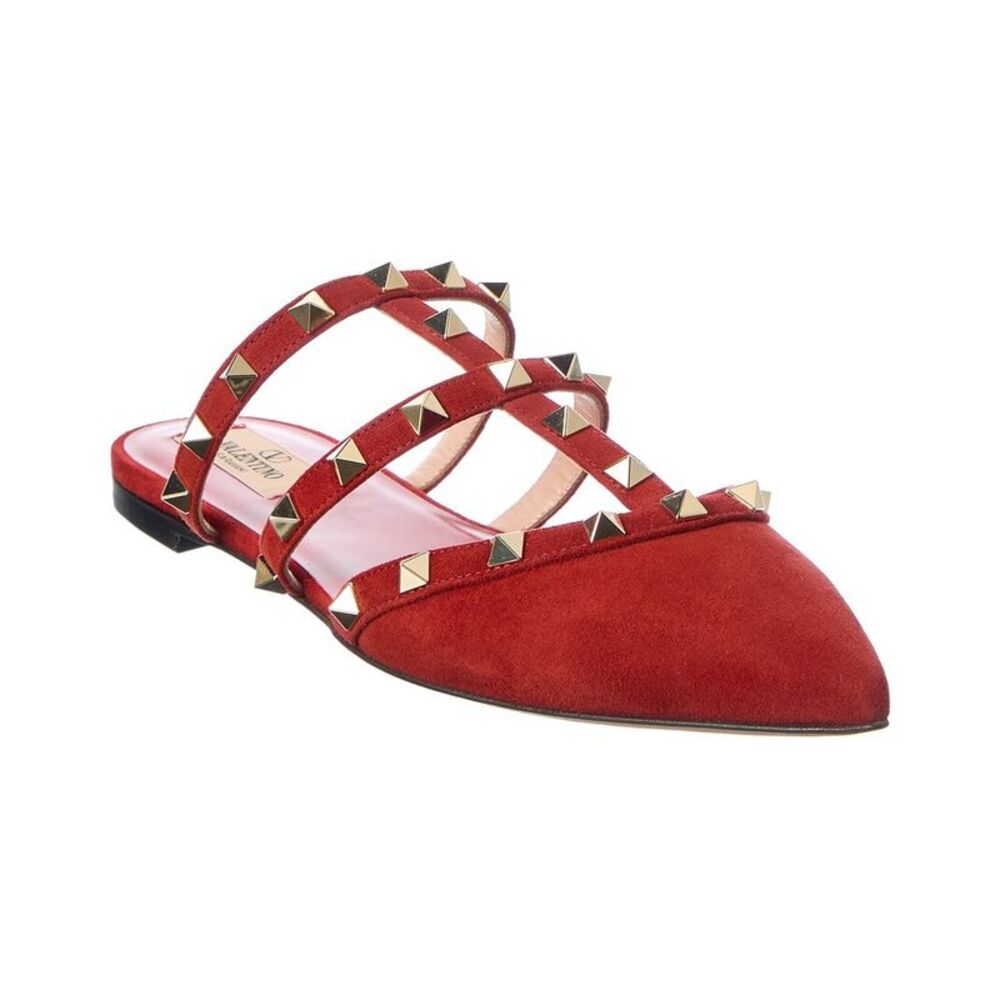 Valentino Rockstud Caged Suede Mule